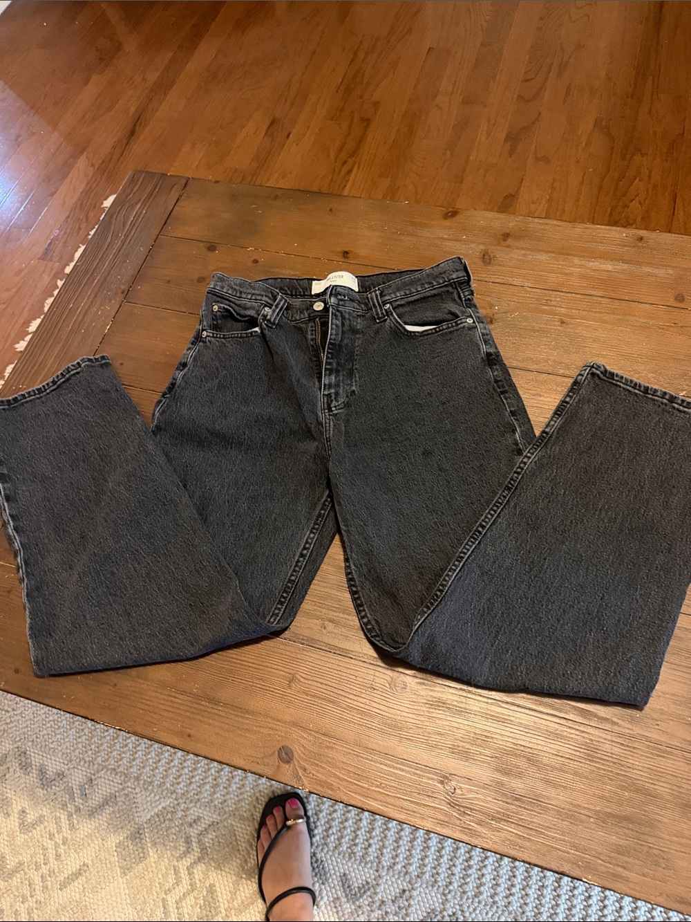 Hollister Washed Black Relaxed Jeans